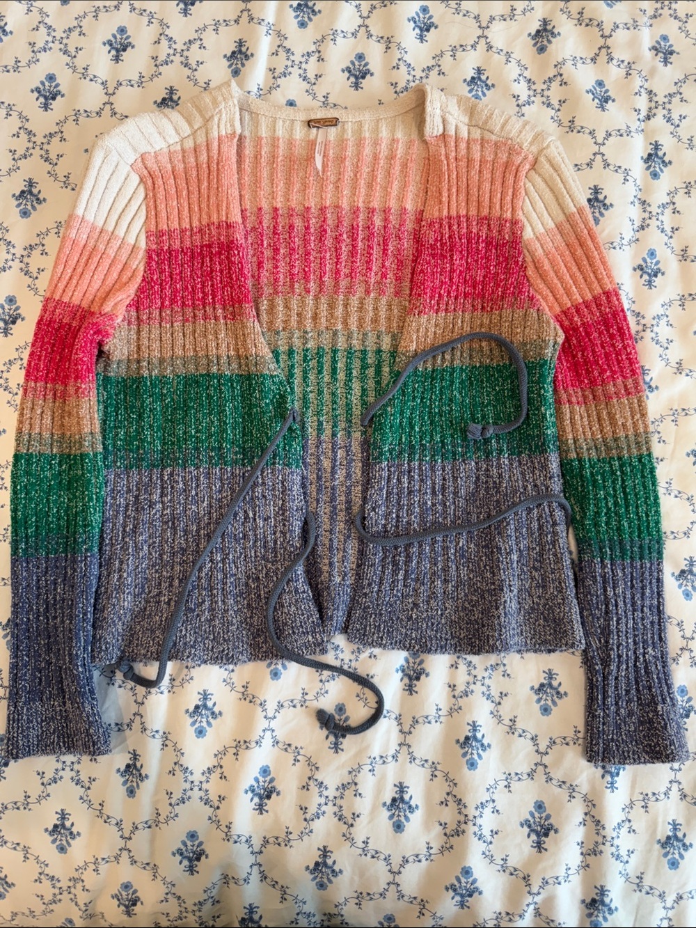 Free People Tie front cardigan